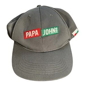 Papa John's‎ Hat Cap Men's Pizza Adjustable Strapback Baseball Gray